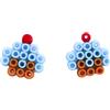 Handmade Orecchino a lobo perline fuse Tortina