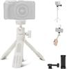 NEEWER BASICS Mini Treppiede da Tavolo Selfie Stick Compatibile con iPhone GoPro Insta360 DJI, Piccolo Tripode Cellulare Android Fotocamera Webcam con Testa a Sfera Asse Elevato per Video,TP43 Bianco