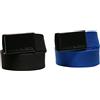 Urban Classics Canvas Belt Kids 2-pack, Cintura Unisex Adulto, Nero E Blu, Taglia unica