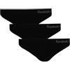 Reebok Donna, Perizoma Senza Cuciture, Nero, Confezione da 3, Piccolo