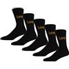 Lee Unisex, Calzini, Nero, Confezione da 5, Taglie disponibili 41.5-44