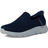 Skechers Uomo Go Walk Flex No Hands Scarpe da Allenamento, Navy Textile, 44 EU Larga