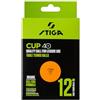 STIGA Palline da Ping Pong Cup 40+ ABS - Confezione da 12 Palline - Arancione