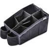 hauck Organize Me, Grigio - Box Portaoggetti Auto con 2 Portabiberon, 6 Scomparti e Maniglia di Trasporto - Portagiochi Auto Bambini 35 x 24 x 21 cm - Materiale Antiscivolo e Idrorepellente