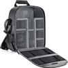 Neewer, Zaino imbottito flessibile per fotocamera, antiurto, con scomparti, per fotocamere SLR, reflex, mirrorless e relativi obiettivi, flash, telecomando per scatto a distanza (grigio all'Interno)