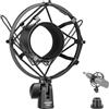 NEEWER Supporto per Microfono Antiurto, Porta Mic per Asta e Boom Arm con Corde Elastiche e Adattatore a Vite da 3/8" a 5/8", Adatto a Microfoni con Diametro da 2,4" a 2,6" (da 60 a 65mm), MS043