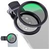 NEEWER Filtro CPL da 52mm per Telefono, Filtro Polarizzatore Circolare con Clip per Smartphone, Custodia e Panno da Pulizia, Compatibile con iPhone Samsung Galaxy Android Fotocamera DSLR, FL-26