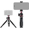 NEEWER ENTRY LEVEL VERSION Mini Treppiede Fotocamera, Piccolo Tripode Cellulare Webcam DSLR Portatile da Scrivania a 360°, Selfie Stick Grip Compatibile con iPhone Samsung Android per Video, GM-2G
