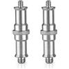 Neewer 2 Pezzi Standard da 1/4 a 3/8 Pollice Convertitore Maschio in Metallo Adattatore Vite Filettata Perno per Supporto Luce da Studio, Adattatore Hotshoe/Coldshoe, Testa a Sfera ecc, Trigger - ST24