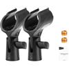 NEEWER BASICS Kit Accessori Supporto Microfono (2pz), Clip Microfoni Regolabili con Design Antiscivolo e Adattatori a Vite 3/8" a 5/8" per Mic Palmari Universali Cablati Wireless da 30mm a 35mm, MS018