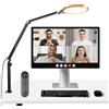 NEEWER Basic Ring Light da Tavolo 18W 18cm per Videoconferenze Streaming, Luce Anulare LED a Schermo Intero Dimmerabile 3000-6500K con Braccio Articolato e C Clamp per Zoom Call Telefono/Computer, R18