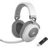 Corsair HS65 WIRELESS Cuffia Gaming con Microfono - Wireless a Bassa latenza con Banda da 2,4 Ghz o Bluetooth, Audio Dolby® Surround Sound 7.1, Leggere, Microfono Omnidirezionale - Bianco