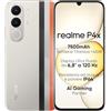 realme Smartphone realme P4X 4G, 4GB+128GB, Display LCD 120Hz 6,8",7500mAh, Ricarica veloce 45W, Ricarica inversa 6W, Antiurto MIL-STD 810H, IP64, Sistema Next AI, Bianco Rally (Senza caricabatterie)