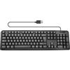 APM - Tastiera cablata USB, ergonomica, 105 tasti, tastierino numerico, Azerty, PC, nero