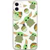 Ert Group custodia per cellulare per Apple Iphone 11 originale e con licenza ufficiale Star Wars, modello Baby Yoda 006 adattato in modo ottimale alla forma dello smartphone, parzialmente trasparente