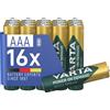 VARTA Pile AAA, ricaricabili, confezione da 16, Recharge Accu Power on Demand, batteria ricaricabile, 1000 mAh Ni-MH, senza effetto memory, precaricate, pronte all'uso [Esclusivo su Amazon]