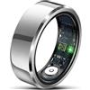 Beafon, Felixx, anello intelligente, SR6 argento, misura 10 (62,1 mm), fitness tracking, frequenza cardiaca, monitoraggio della pressione sanguigna, contapassi, IP68, Bluetooth, acciaio inox, con