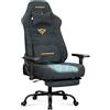 SONGMICS Sedia da Gaming in Tessuto Scamosciato, 72 x 72 x (125-135) cm