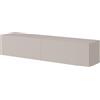 Selsey Mobile TV Mobile Porta TV 140 cm Sospeso Facciata Fresata Grigio Beige Veldio