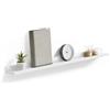 SONGMICS CUSTOS Collezione - Mensola da Muro, Mensola da Parete, Larghezza di 110 cm, Portaoggetti per Foto Decorazioni, Soggiorno Studio Bagno Cucina, Bianco LWS46WTV2