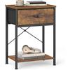 SONGMICS BELLAH Collezione - Comodino, Tavolino con Cassetto e Ripiano, per Camera da Letto Soggiorno, 30 x 39,6 x 60,4 cm, Marrone Vintage LGS101K101