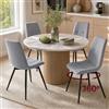 VASAGLE Sedie da Pranzo Girevoli a 360°, in Velluto, Design Ergonomico, con Piedini Antigraffio, Set di 4, 43 x 52 x 83 cm, per Sala da Pranzo, Grigio Ardesia, Collezione TYRA KDC198G101