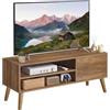 VASAGLE Mobile TV, con Anta e Scomparti Aperti, 120 x 40 x 49 cm