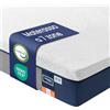 VASAGLE Materasso 160 x 190 cm, Materasso Matrimoniale, Memory Foam con Gel, Rigidità Media, 7 Zone, Rivestimento Traspirante Rimovibile e Lavabile in Lavatrice, 20 cm di Spessore, Blu RMZ129QZ01