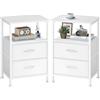 SONGMICS Set di 2 Comodini con 2 Cassetti, 39,6 x 30 x 60,4 cm