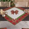 PETTI Artigiani Italiani - Centrotavola Natalizio, Centrotavola da Tavolo Cucina Natalizio, Runner Centrotavola 90x90 cm, Centrotavola Fiocco Tartan, 100% Made in Italy