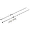 cyclingcolors Guida scorrevole longitudinale rotonda da 400 mm, grigia, montaggio, guida per cassetti, mobili