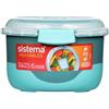Sistema Heatables Contenitori alimenti per microonde | 900ml | Contenitore per preparazione pasti a prova di perdite con coperchio | 1 pezzo | Cerchi verde salvia