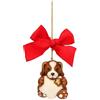THUN - Addobbo natalizio cane Todo in ceramica, grande - 4,5x4,6x5,8 cm