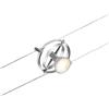Paulmann CorDuo, punto luce per sistema di cavi per faretti, 94437, Cardan, massima CC 10 Watt, lampade con cavi, estensibile, cromato, opaco, in plastica, GU 5,3, senza lampadine