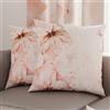 PETTI Artigiani Italiani - Coppia di Federe Cuscino 35x35 cm in Microfibra, Cuscini Arredo Camera da Letto, Divano, Salotto, Set 2 Fodere Copricuscino, Federa Floreale 11, 100% Made in Italy