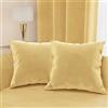 PETTI Artigiani Italiani - Cuscini Arredo in Velluto, Cuscino per Camera da Letto, Divano Salotto, Federa Cuscino, Oro 2 Pezzi - 70x40 cm