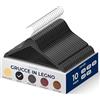SereneLife Grucce Appendiabiti, 10 Stampelle Armadio in Legno, Appendiabiti Resistenti con Gancio Girevole a 360° e Tacche, Design Sottile per Felpe, Camicie, Giacche, Vestiti e Altro