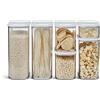 Mepal - Set di 6 pezzi - Contenitori Plastica per Alimenti con Coperchio - Organizzatori da Cucina - Trasparente, Impilabili & Ermetici - 2 x 1000 ml, 1 x 1500 ml e 1 x 425 ml - White