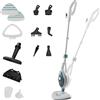 Ariete 4164 Steam Mop 10in1, Scopa Lavapavimenti a Vapore, 1500 W, Capacità 350 L, Vapore Immediato, Autonomia, Testa Snodabile, Bianco/Azzurro
