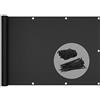 VOUNOT® Telo Frangivista per Balcone Giardino, Frangivento in HDPE, 90x600 cm, Privacy Recinzione Copertura per Balcone, Nero