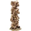 Design Toscano Non sento, non vedo e non dico male Elefanti impilati Statuette da collezione, poliresina, a colori, 25,5 cm