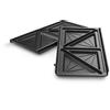 De'Longhi Set di pannelli sandwich DLSK154 - accessori da cucina per De'Longhi Multigrill SW12, inserto per griglia con rientranza diagonale, in alluminio pressofuso lavabile in lavastoviglie, nero