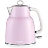Salter Bollitore Salter Retro 1.7 L - Ebollizione Rapida da 3KW, Base a 360°, Filtro Anticalcare Rimovibile, Finestra di Livello Acqua, Indicatore Luminoso, Sensore a Secco e Spegnimento Automatico, Crema