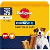 Pedigree Dentastix Snack per Igiene Orale, Cane Piccolo 5-10 kg, Confezione Scorta da 70 Bastoncini in Totale