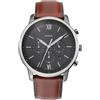 Fossil Orologio Neutra da uomo, movimento cronografo al quarzo con cinturino in pelle