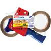 Tesa Dispenser per nastri adesivi tesa PROMOPACK tendinastro con 2 nastri avana rosso/blu - 57455-00001-02