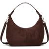 Tellrain Borsa a mezzaluna in pelle scamosciata da donna 2024 Retro Suede Slouchy Bag Fall Work Bag Borsa a tracolla Slouchy Tote Borsa ascellare