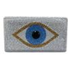 Boutique De FGG Malocchio Donna Strass Borsa da Sera Pochette e Clutch di Cristallo Borse da Ballo Festa Scatola di Metallo Borsetta, Mini