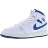 Jordan Big Kid's 1 Mid SE Bianco/Industrial Blue-Sail (FN7432 141), Bianco/Vela/Blu Industriale, 4 US Big Kid