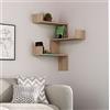 Homitis cross-sided mensola da parete, a piani, salvaspazio, 60 x 22 x 90 cm, diversi colori opzioni di colore, adatto a molte indoor Living ambienti come bagni Oak